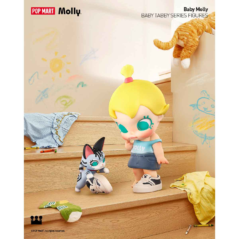 Pop Mart - Mô Hình Baby Molly & Baby Tabby Series Figures (Giao mẫu ngẫu nhiên)
