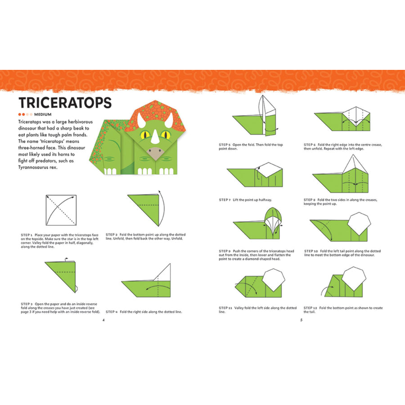 Origami Activity Book - Dinosaurs