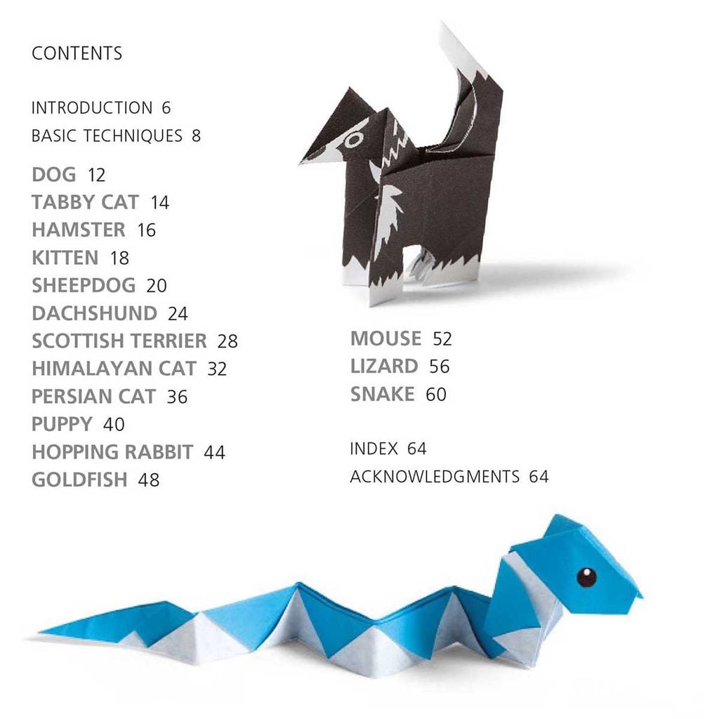 Origami Pets: Paper block plus 64-page book