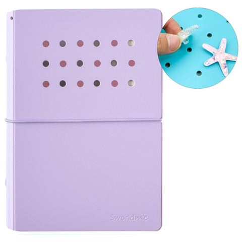 Sworld - Sổ Còng Trang Trí A6 Bìa Cứng 4 Lỗ - Purple