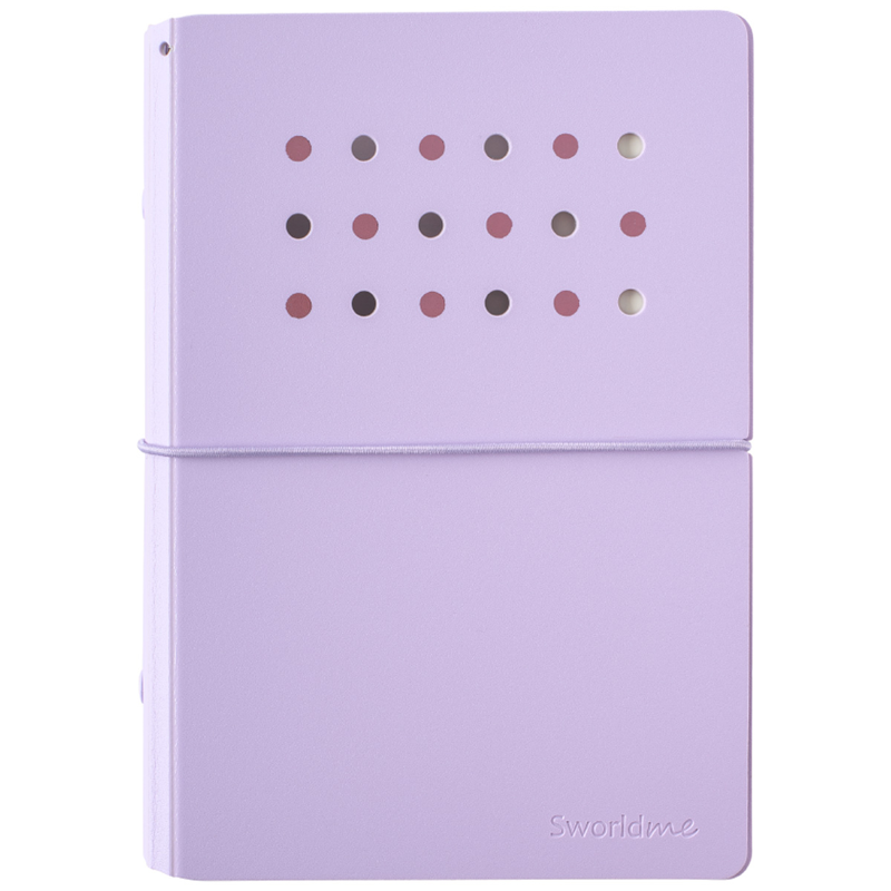 Sworld - Sổ Còng Trang Trí A6 Bìa Cứng 4 Lỗ - Purple