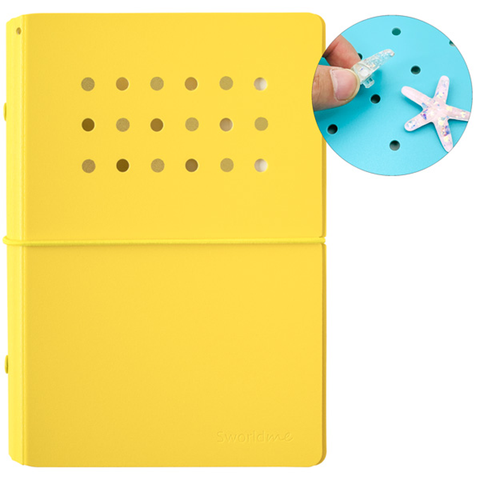 Sworld - Sổ Còng Trang Trí A6 Bìa Cứng 4 Lỗ - Yellow