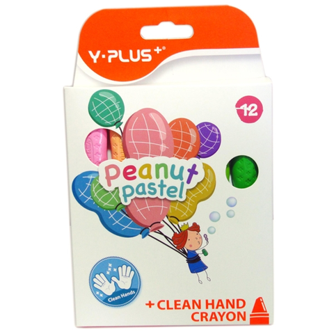 Y-Plus_ Sáp Màu Peanut Pastel 12 Màu - New Cr2001_Peanut(5390-St)