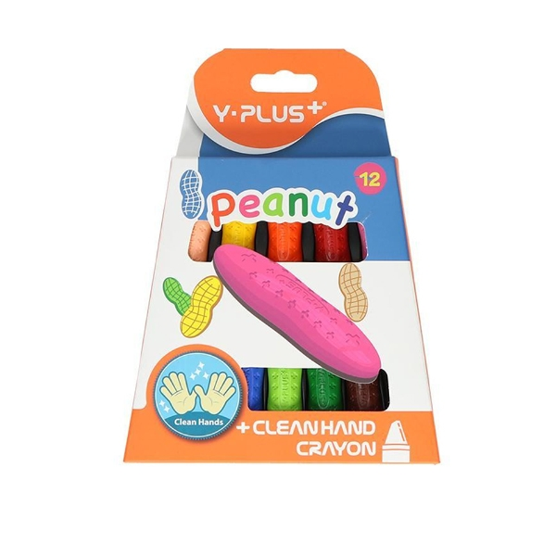 Y-Plus_ Sáp Màu Peanut Pastel 12 Màu - New Cr2001_Peanut(5390-St)