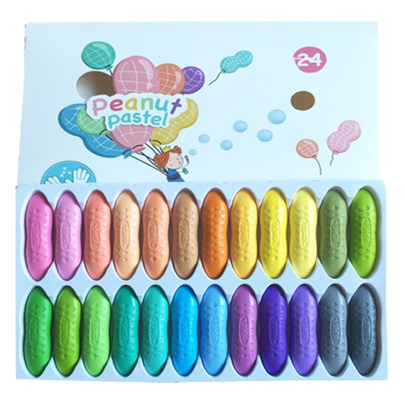 Y-Plus_ Sáp Màu Peanut Pastel 12 Màu - New Cr2001_Peanut(5390-St)