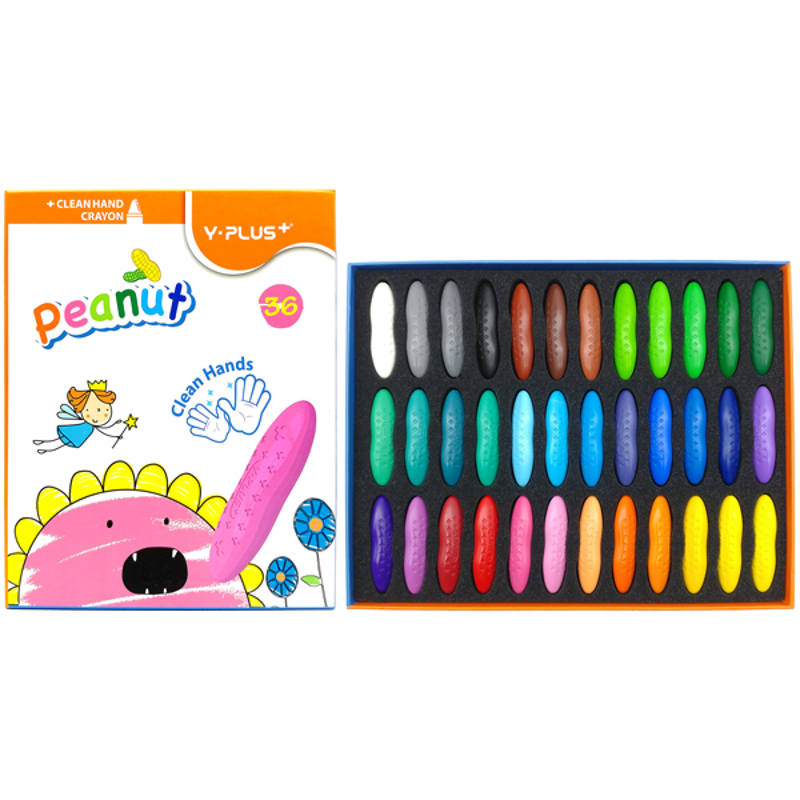Y-Plus_ Sáp Màu Peanut Pastel 12 Màu - New Cr2001_Peanut(5390-St)