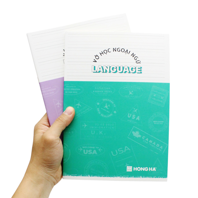 Hồng Hà - Vở Học Ngoại Ngữ Study Languge B5 120Tr 70Gsm KNNN-1465 (Giao mẫu ngẫu nhiên)