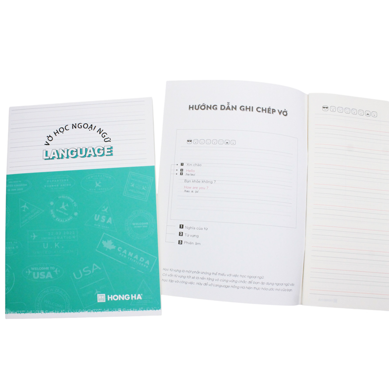 Hồng Hà - Vở Học Ngoại Ngữ Study Languge B5 120Tr 70Gsm KNNN-1465 (Giao mẫu ngẫu nhiên)