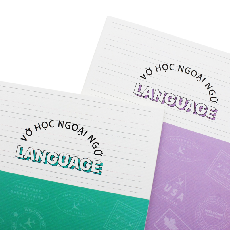 Hồng Hà - Vở Học Ngoại Ngữ Study Languge B5 120Tr 70Gsm KNNN-1465 (Giao mẫu ngẫu nhiên)