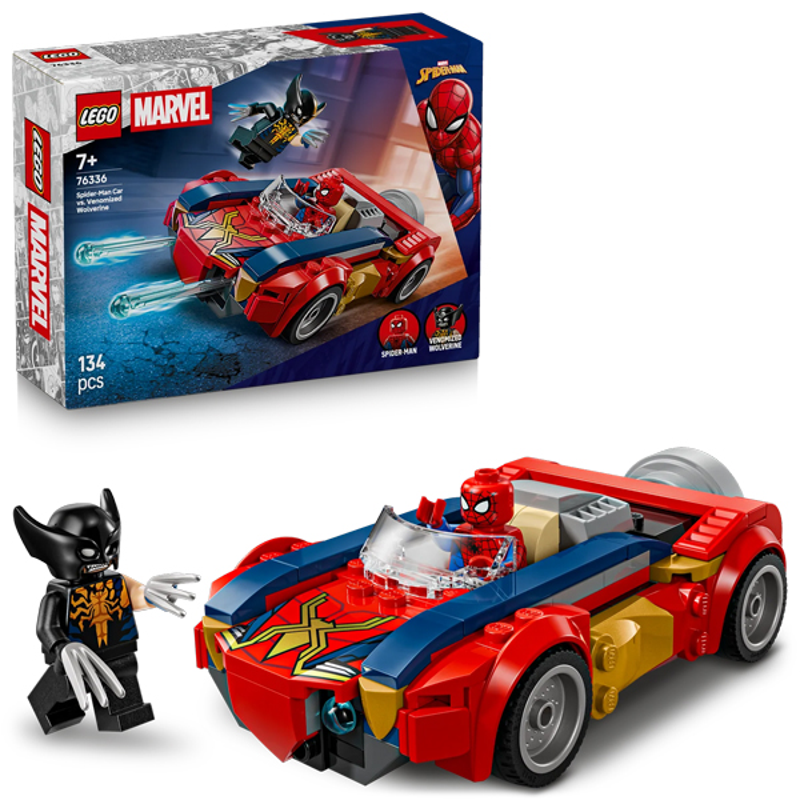 Lego Superheroes Lắp Ráp Xe Spider-Man Và Wolverine Bị Venom Hóa 76336