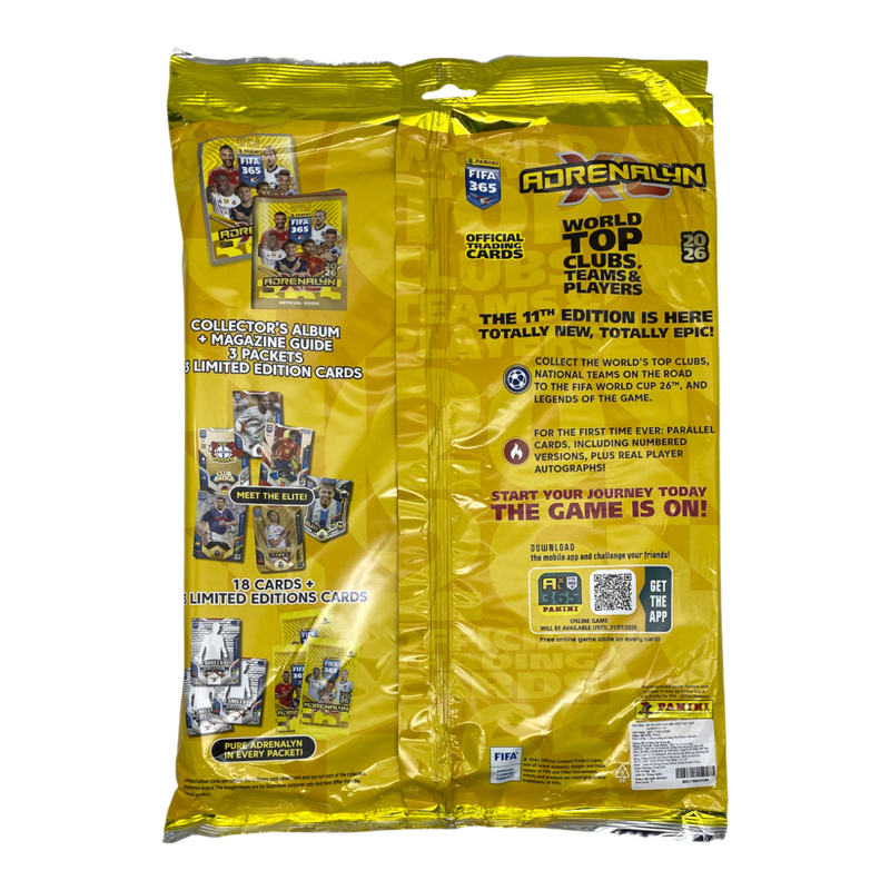 Panini Bộ Thẻ Hình Khởi Đầu Fifa 365 2026 Adrenalyn (Giao Mẫu Ngẫu Nhiên)