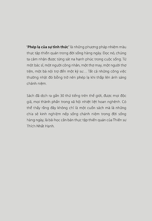 Phép Lạ Của Sự Tỉnh Thức (Tái bản năm 2023)