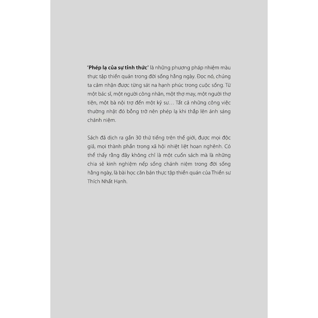 Phép Lạ Của Sự Tỉnh Thức (Tái bản năm 2024)