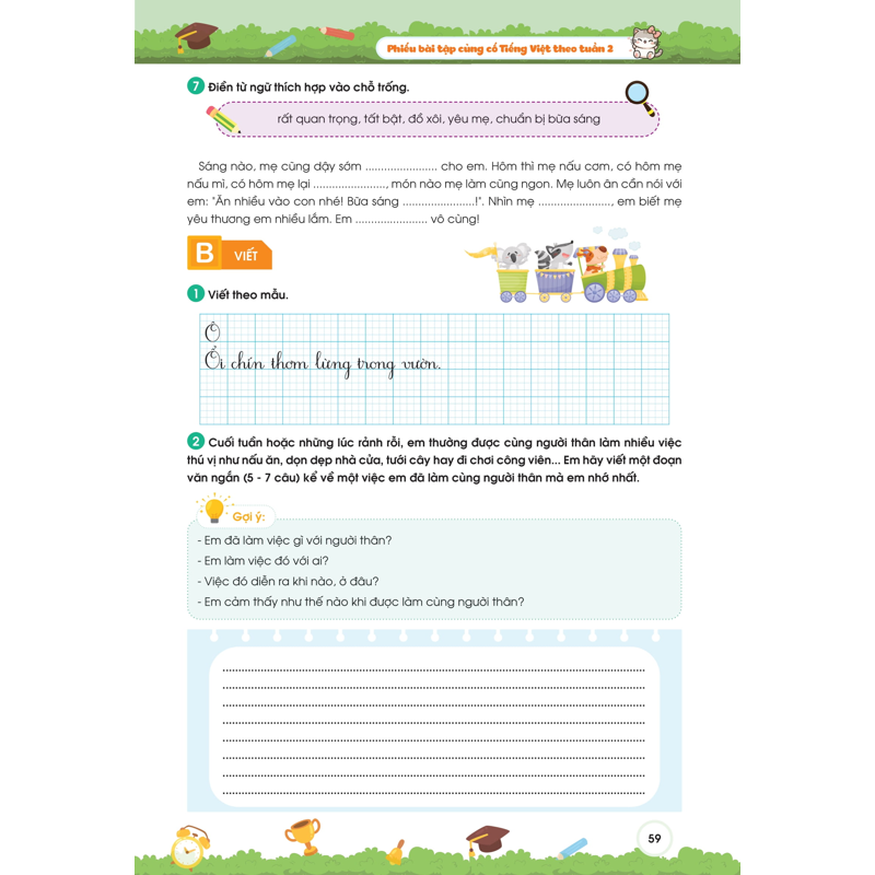 Phiếu Bài Tập Củng Cố Tiếng Việt 2 Theo Tuần