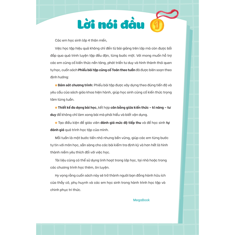 Phiếu Bài Tập Củng Cố Toán 4 Theo Tuần