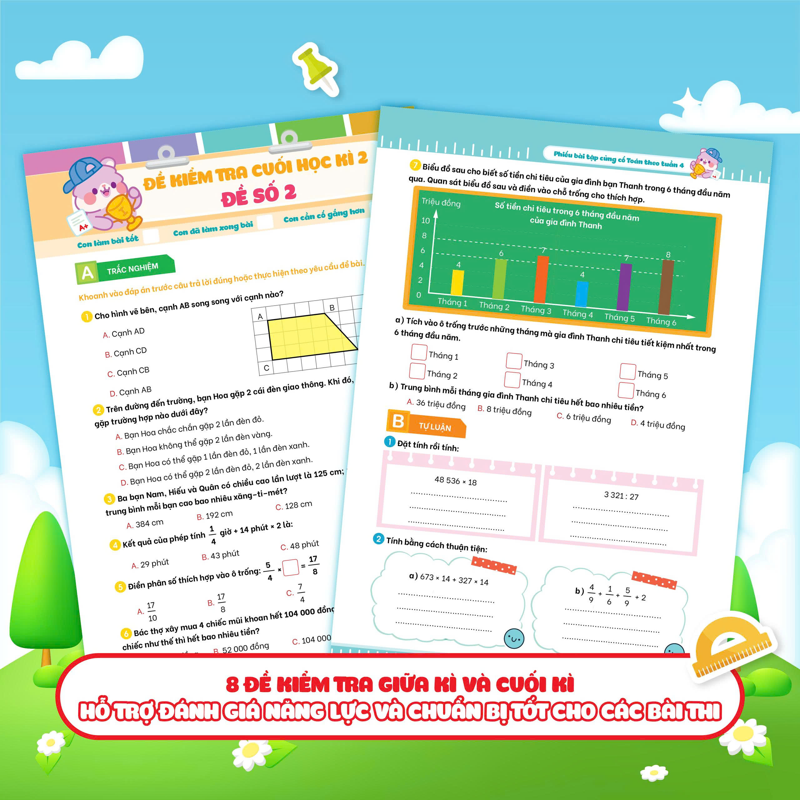 Phiếu Bài Tập Củng Cố Toán 4 Theo Tuần