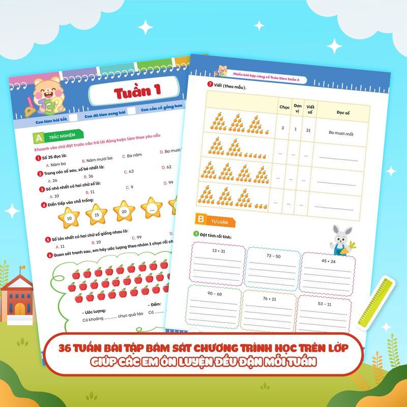 Phiếu Bài Tập Củng Cố Toán Theo Tuần 2