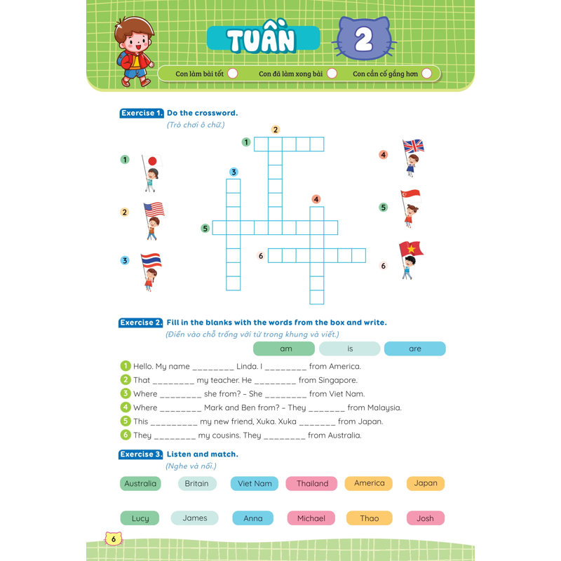 Phiếu Bài Tập Cuối Tuần Tiếng Anh 4