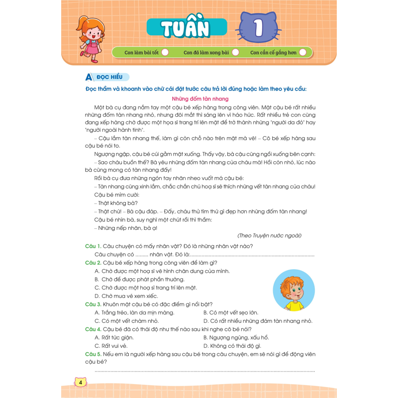 Phiếu Bài Tập Cuối Tuần Tiếng Việt 4