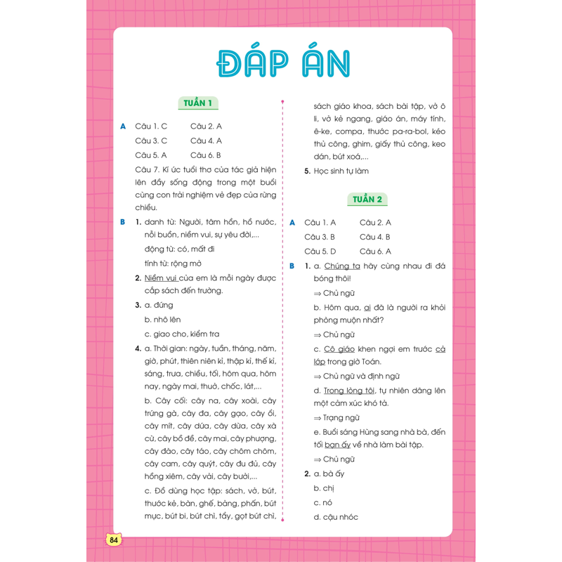Phiếu Bài Tập Cuối Tuần Tiếng Việt Lớp 5