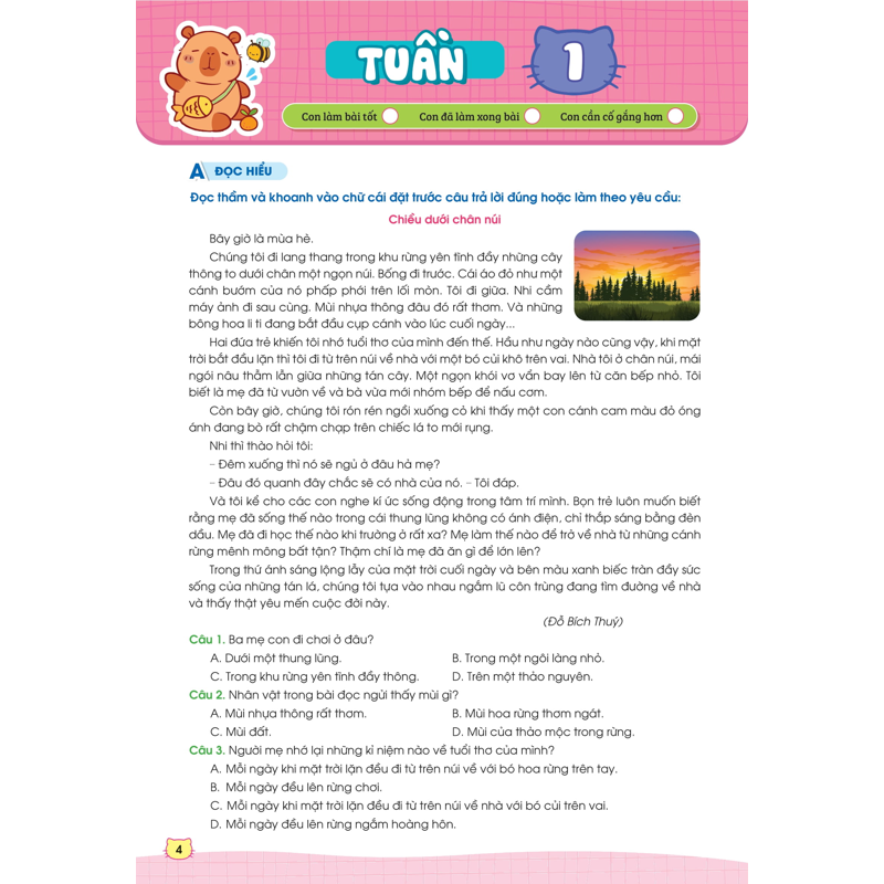 Phiếu Bài Tập Cuối Tuần Tiếng Việt Lớp 5