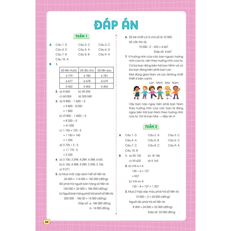 Phiếu Bài Tập Cuối Tuần Toán 4