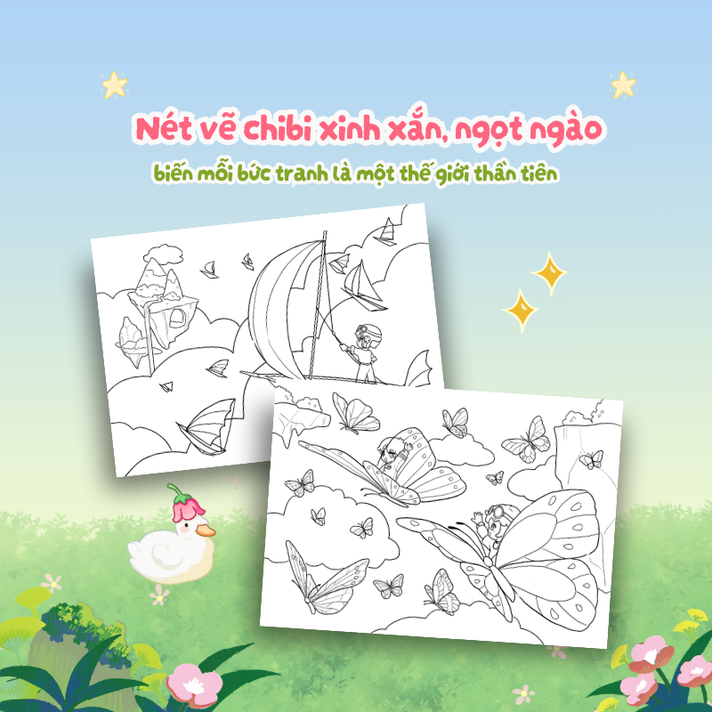 Phiêu Lưu Trong Thế Giới Chibi - Sổ Tô Màu