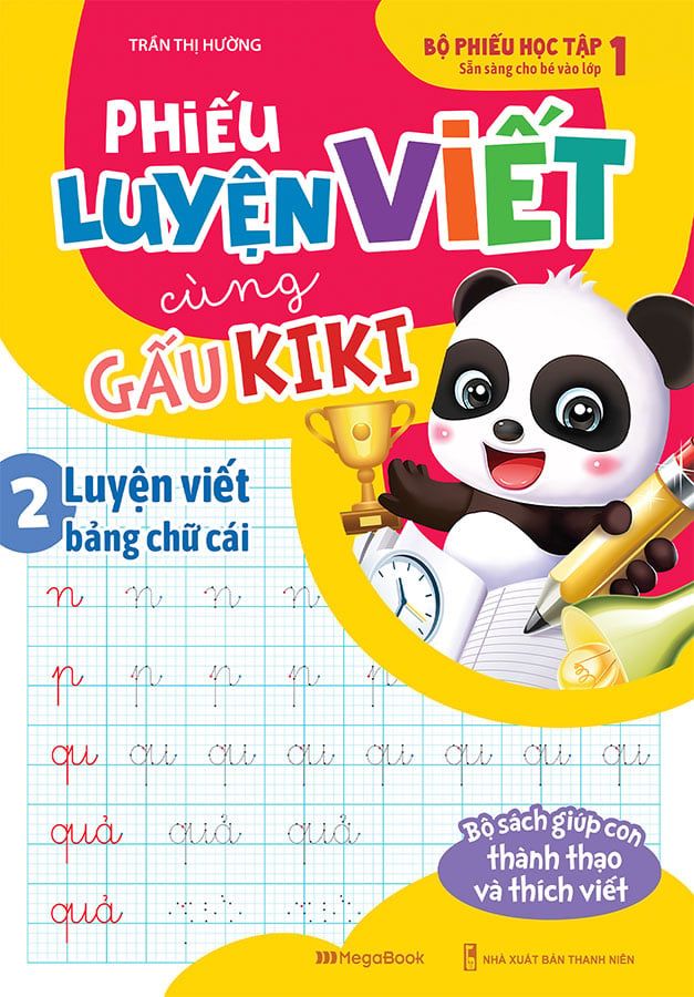Phiếu Luyện Viết Cùng Gấu Kiki 2 - Luyện Viết Bảng Chữ Cái
