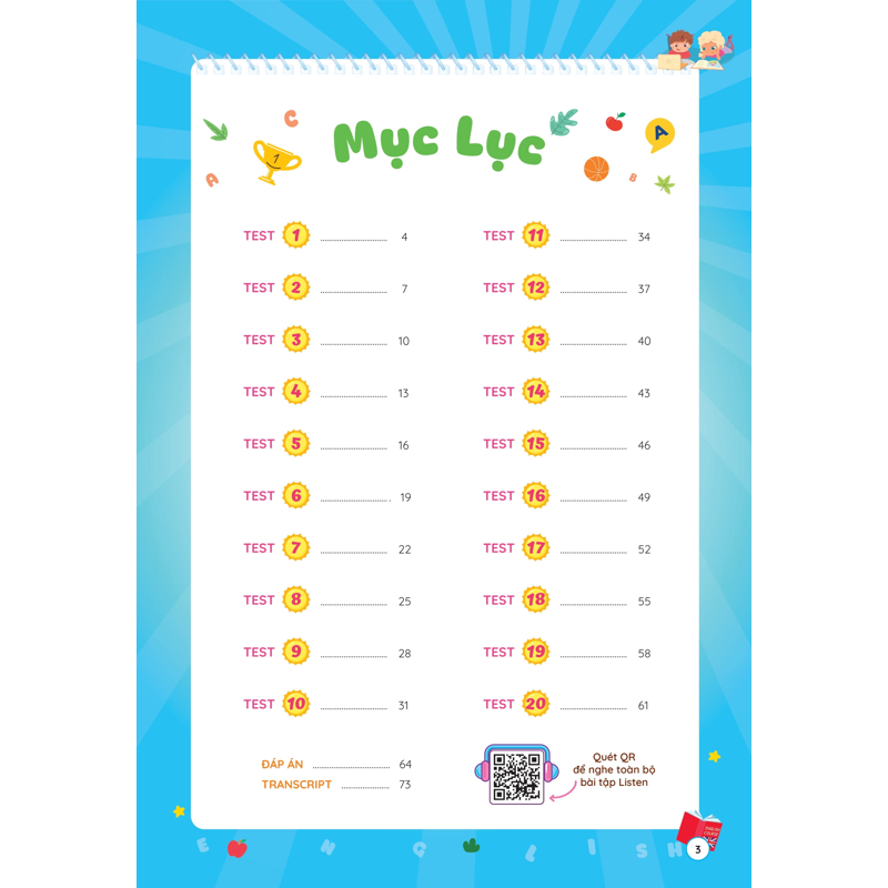 Phiếu Ôn Hè Tiếng Anh Lớp 1