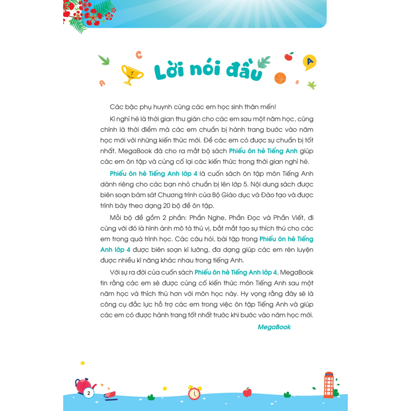 Phiếu Ôn Hè Tiếng Anh Lớp 4