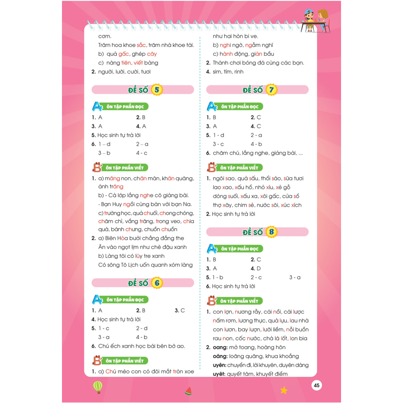 Phiếu Ôn Hè Tiếng Việt Lớp 1
