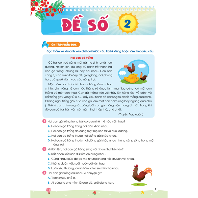 Phiếu Ôn Hè Tiếng Việt Lớp 3