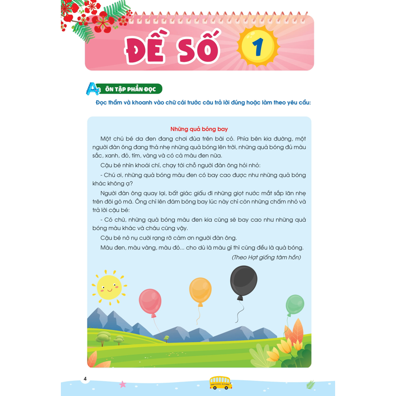 Phiếu Ôn Hè Tiếng Việt Lớp 4