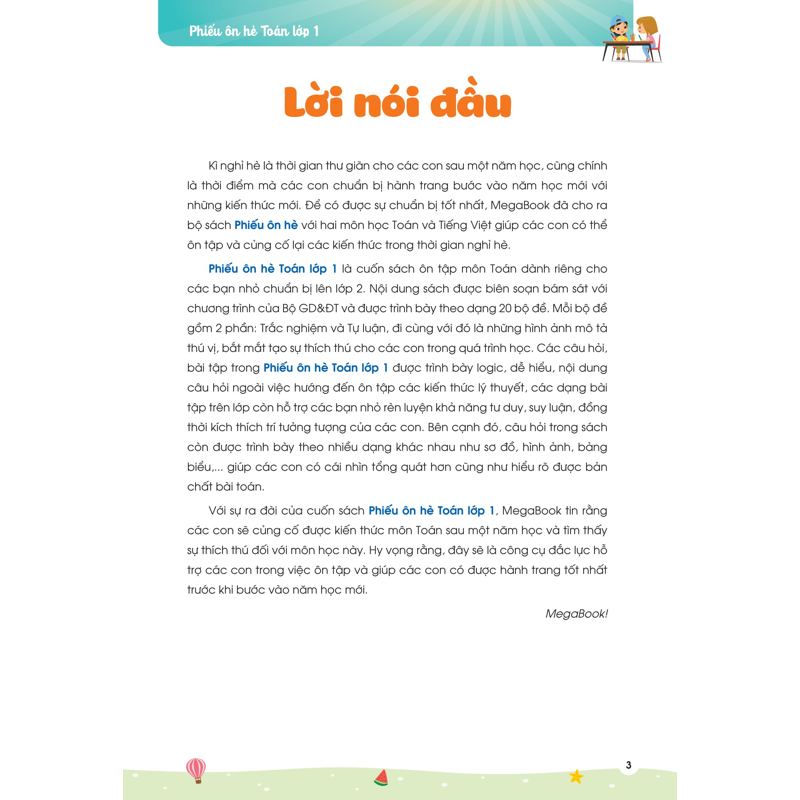 Phiếu Ôn Hè Toán Lớp 1