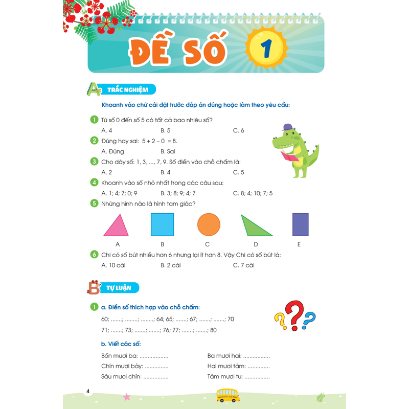 Phiếu Ôn Hè Toán Lớp 1