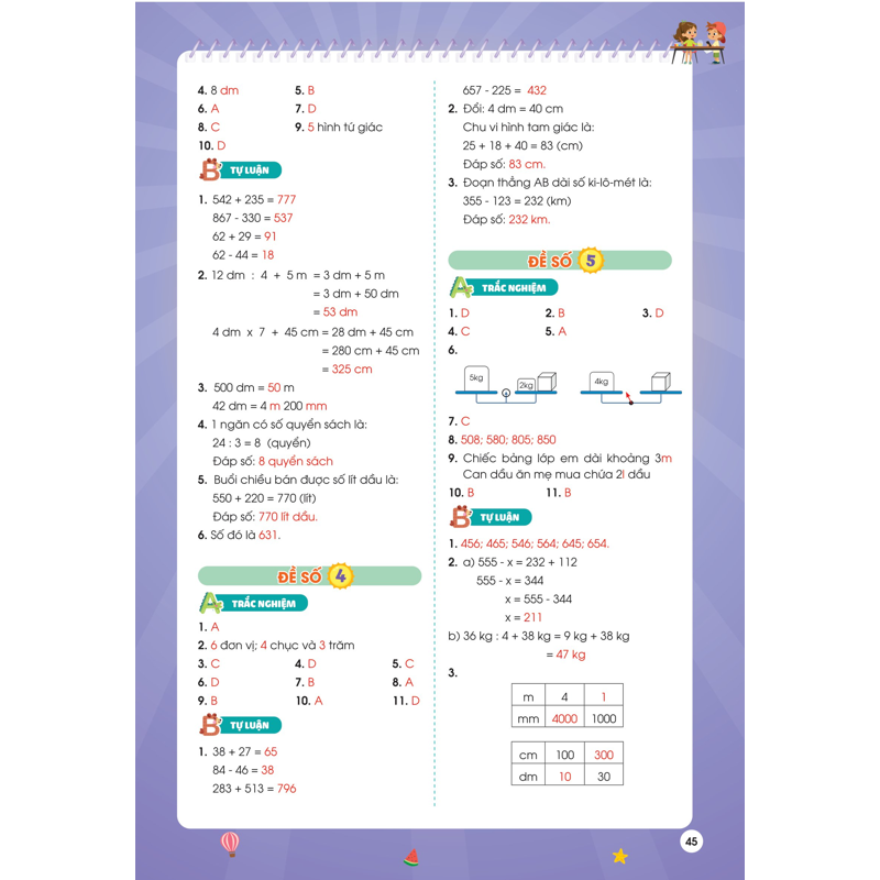 Phiếu Ôn Hè Toán Lớp 2