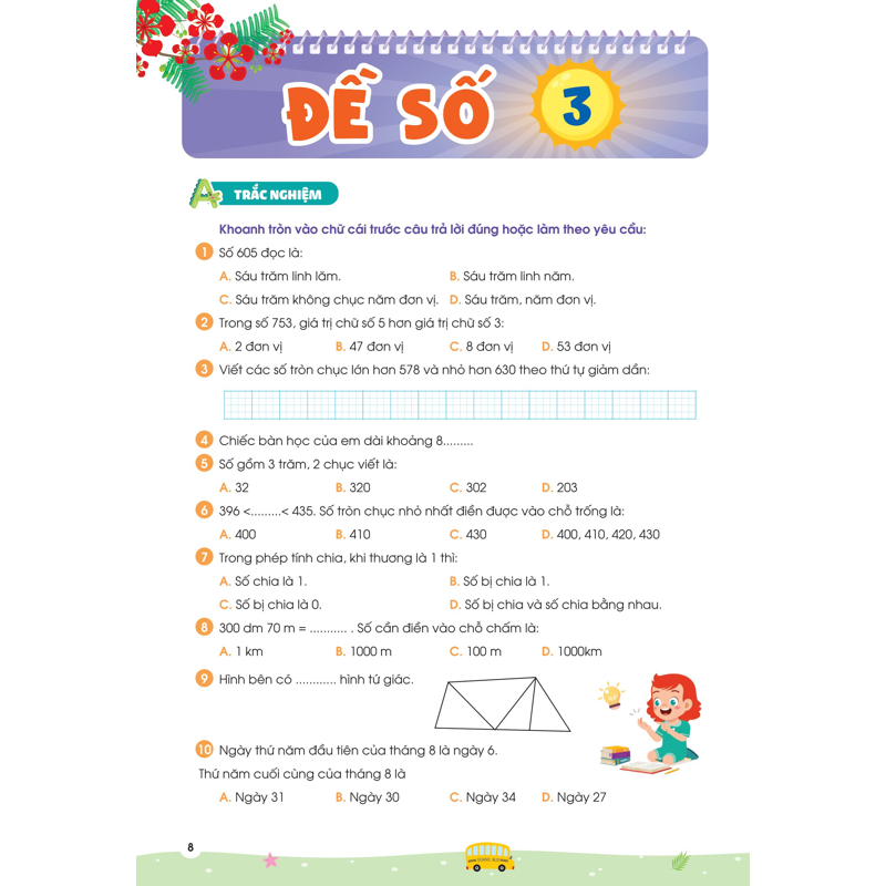 Phiếu Ôn Hè Toán Lớp 2