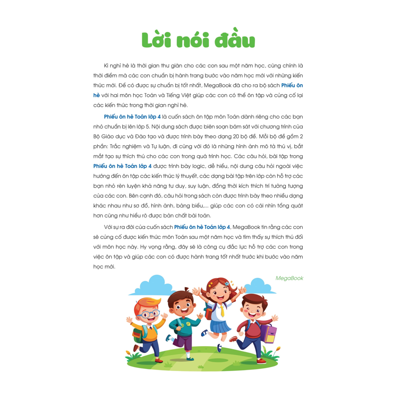 Phiếu Ôn Hè Toán Lớp 4