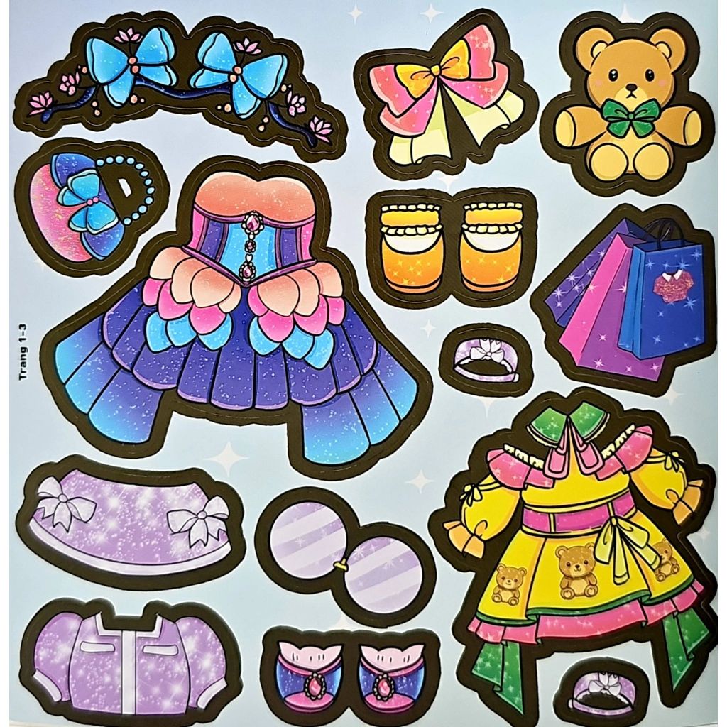 Nhật Ký Sticker Của Công Chúa - Phụ Kiện Lấp Lánh - Sành Điêu Và Kiều Diễm