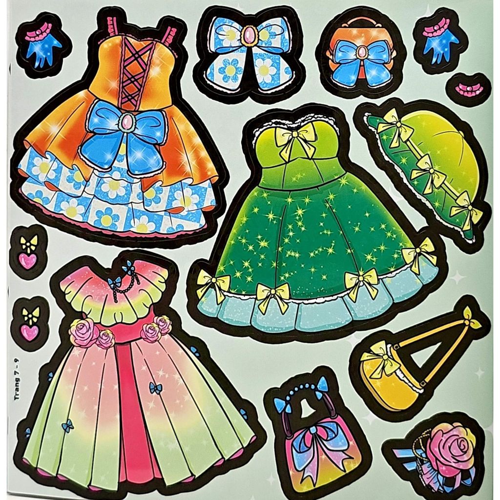 Nhật Ký Sticker Của Công Chúa - Phụ Kiện Lấp Lánh - Sành Điêu Và Kiều Diễm