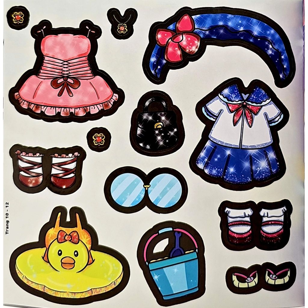 Nhật Ký Sticker Của Công Chúa - Phụ Kiện Lấp Lánh - Sành Điêu Và Kiều Diễm