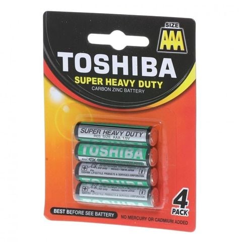 Pin (Vĩ)NHI Đen TOSHIBA AAA 1,5V Ko Sạc R03UG BP-4T VI/4V