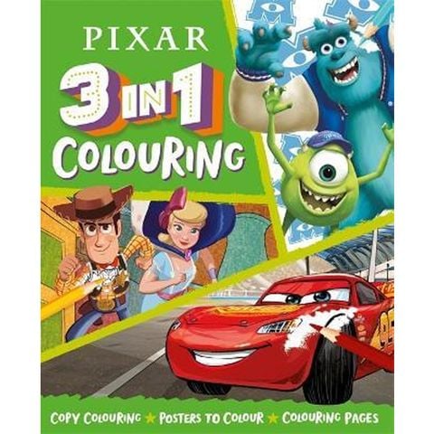 Pixar: 3 In 1 Colouring