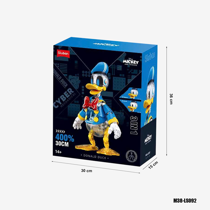 Pleyerid- M38-LS092- Lắp Ráp Mô Hình Vịt Donald (Có Đèn)