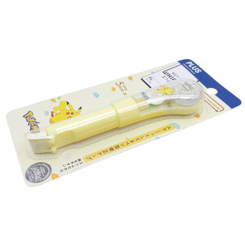 Plus - Băng Xóa Kéo Pikachu Vàng 5mm x 6m 100-V031