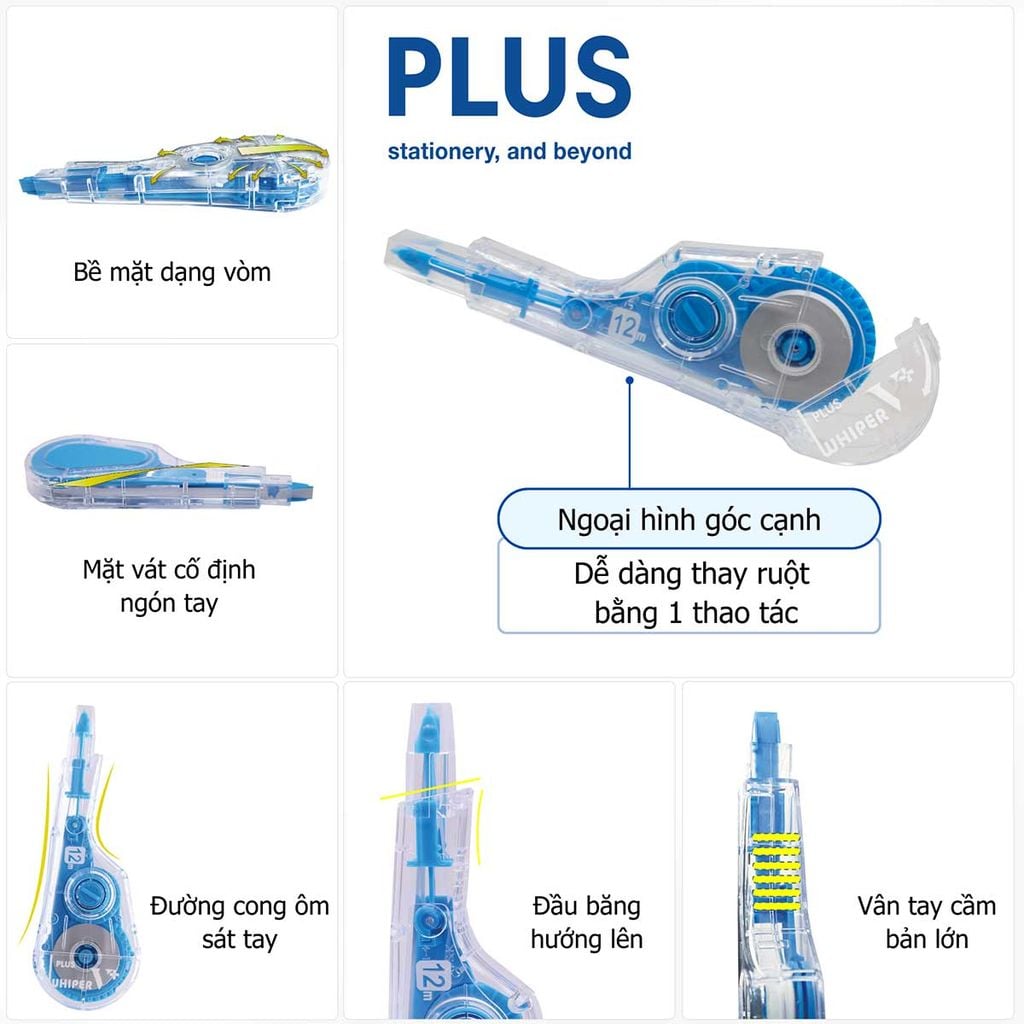 Plus - Băng Xóa Whiper V (5mm x 12m) 100-V039 AS