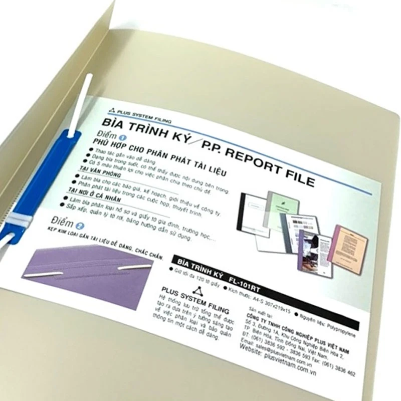 Plus - Bìa Acco Nhựa Report File 82-V