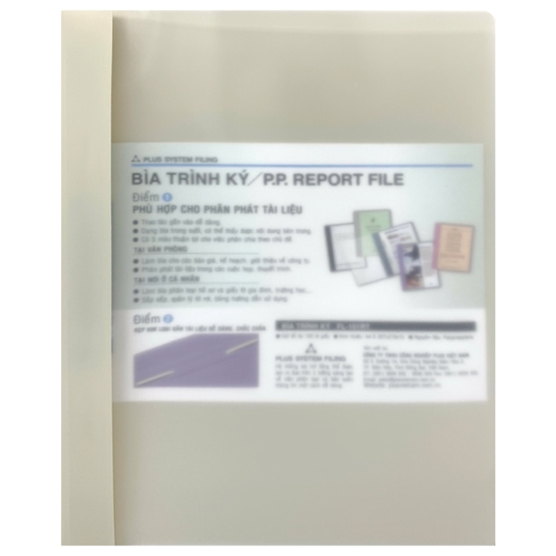 Plus - Bìa Acco Nhựa Report File 82-V05 - Hồng