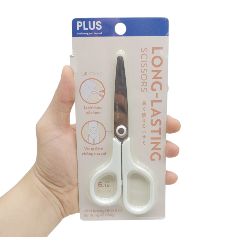 Plus - Kéo Long-Lasting - Màu Trắng - 200-V030