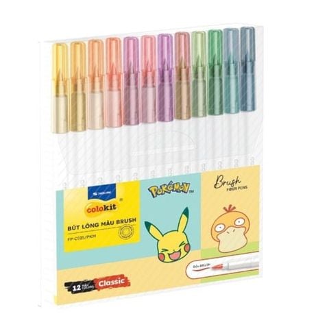 Pokemon - Bút Lông Màu Fp-C025/Pkm 12 Màu (5404-Tl)